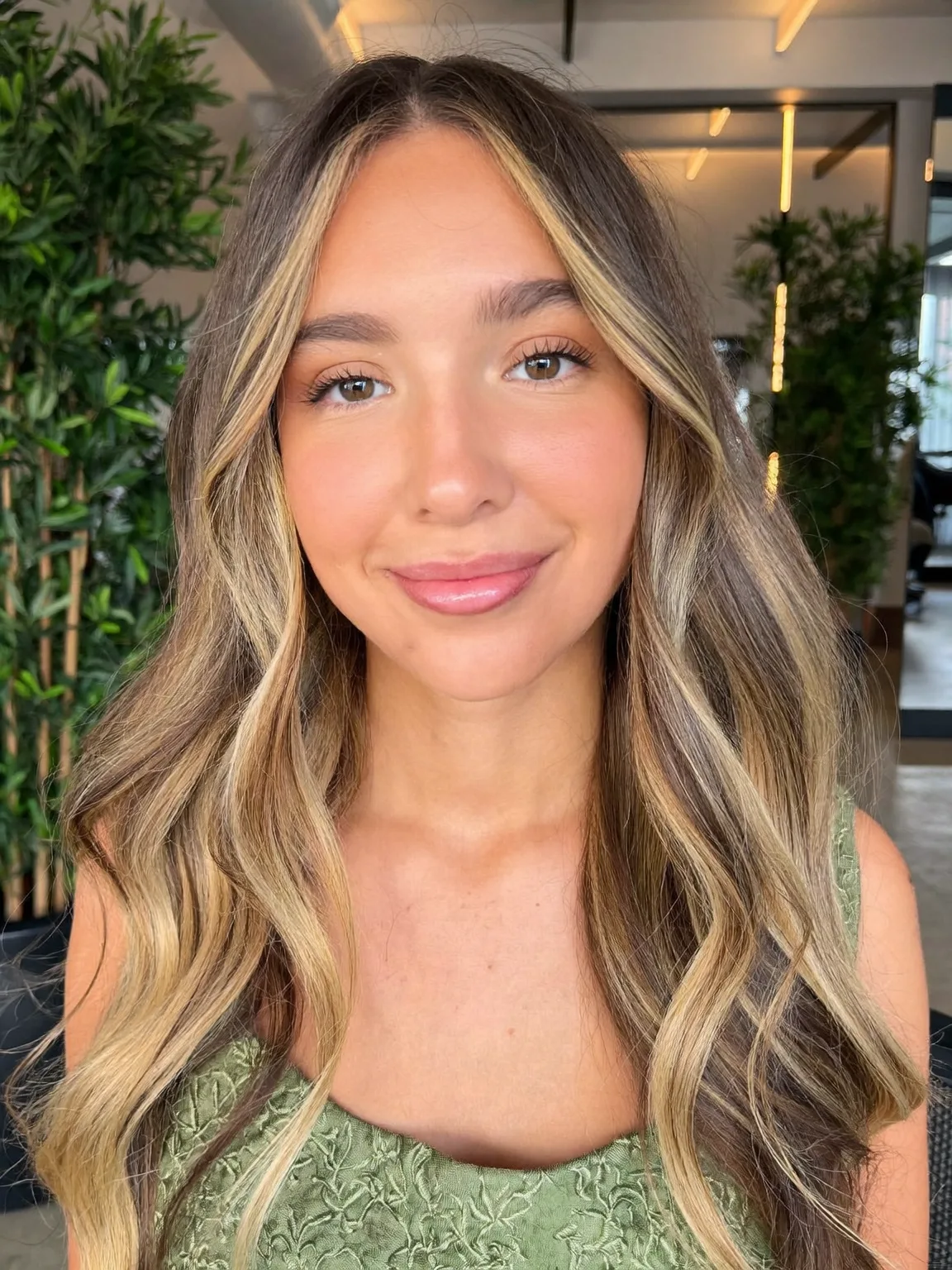 Long Silky Layers with Honey Blonde Balayage